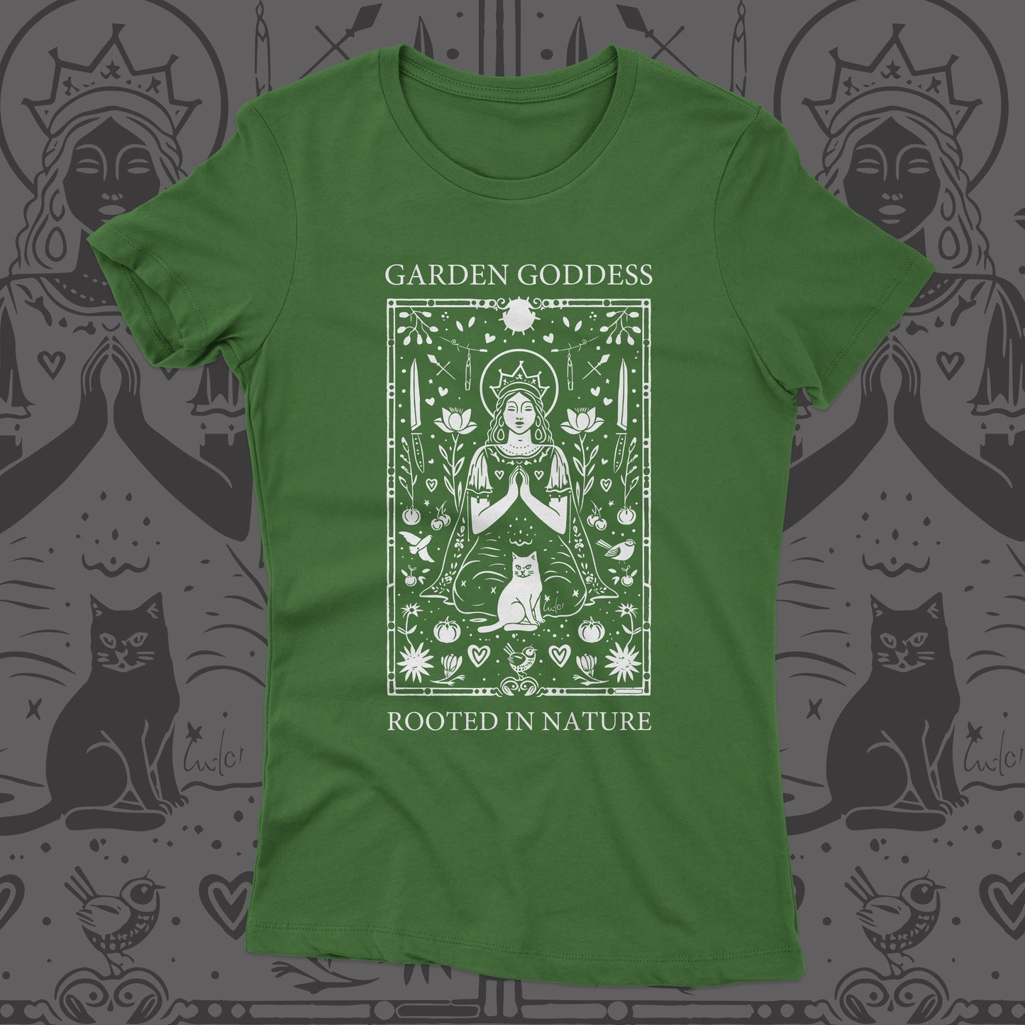 Gardening Shirt for Mom Garden Goddess Tarot Shirt