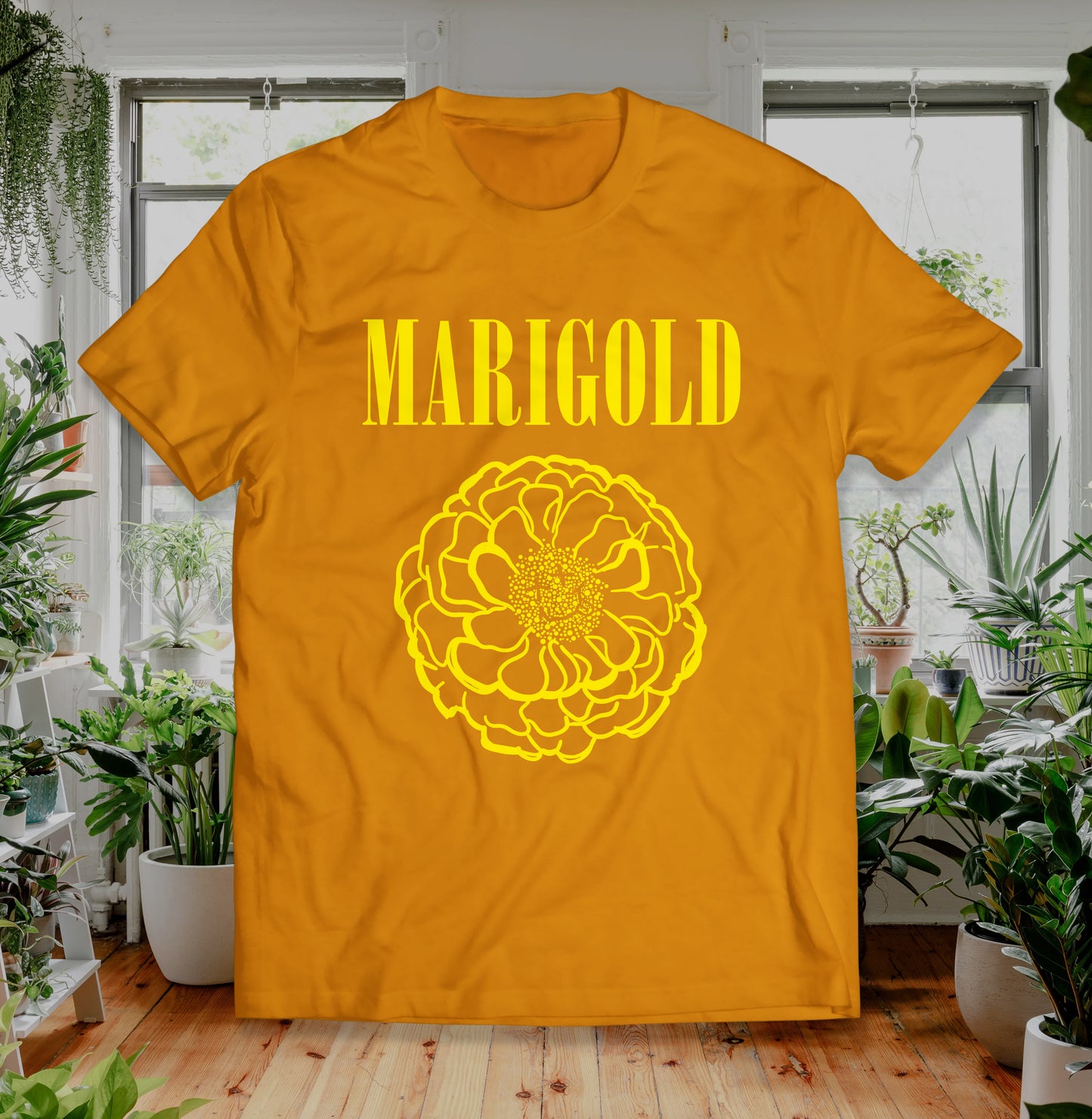 Marigold Flower Shirt, Smells Like Calendula