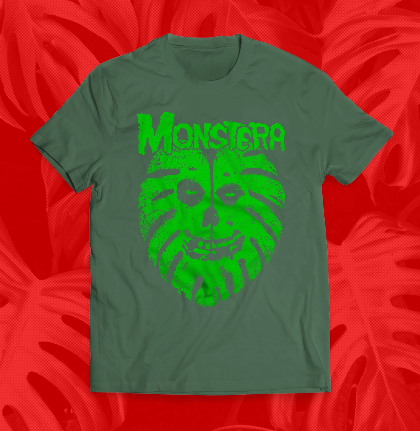 Monstera Ghost Skull Plant Shirt