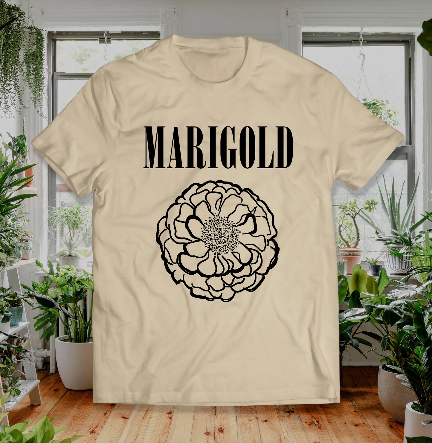 Marigold Flower Shirt, Smells Like Calendula