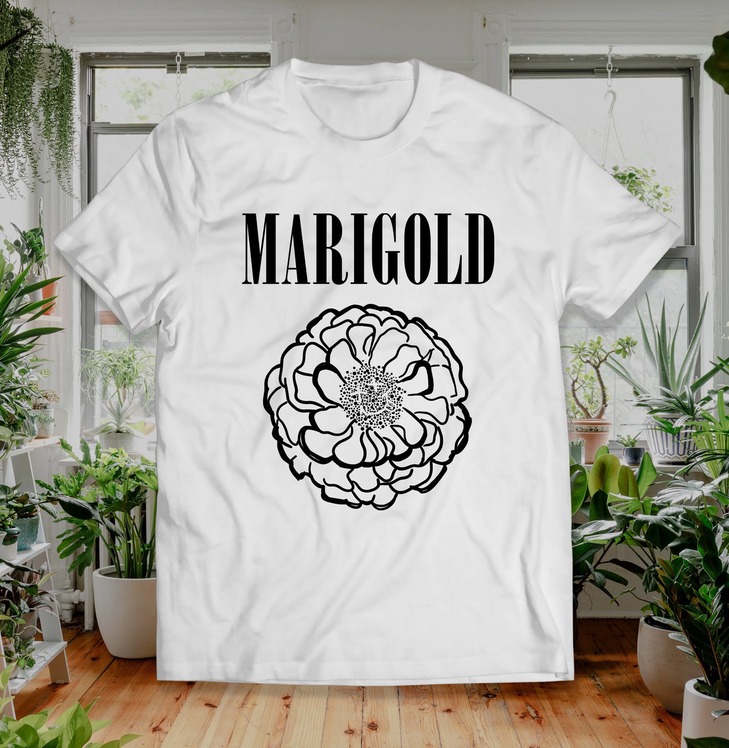 Marigold Flower Shirt, Smells Like Calendula
