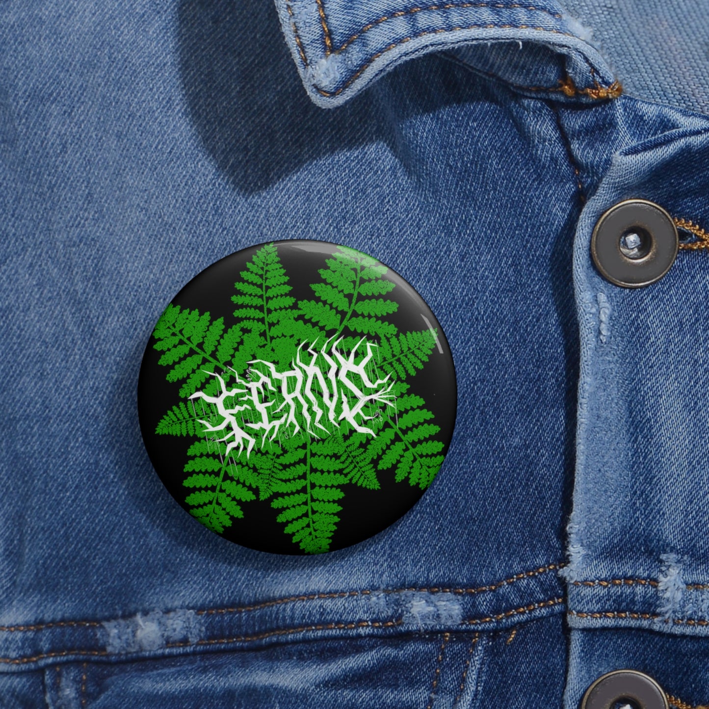 Ferns Button, Plant Pin, Gift for Fern Lover