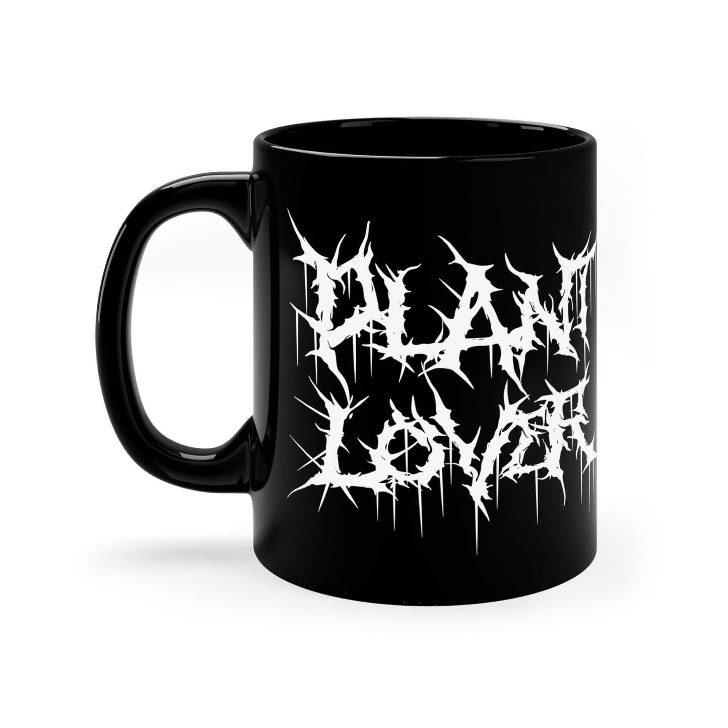 Plant Lover Mug, Black Metal Coffee Mug