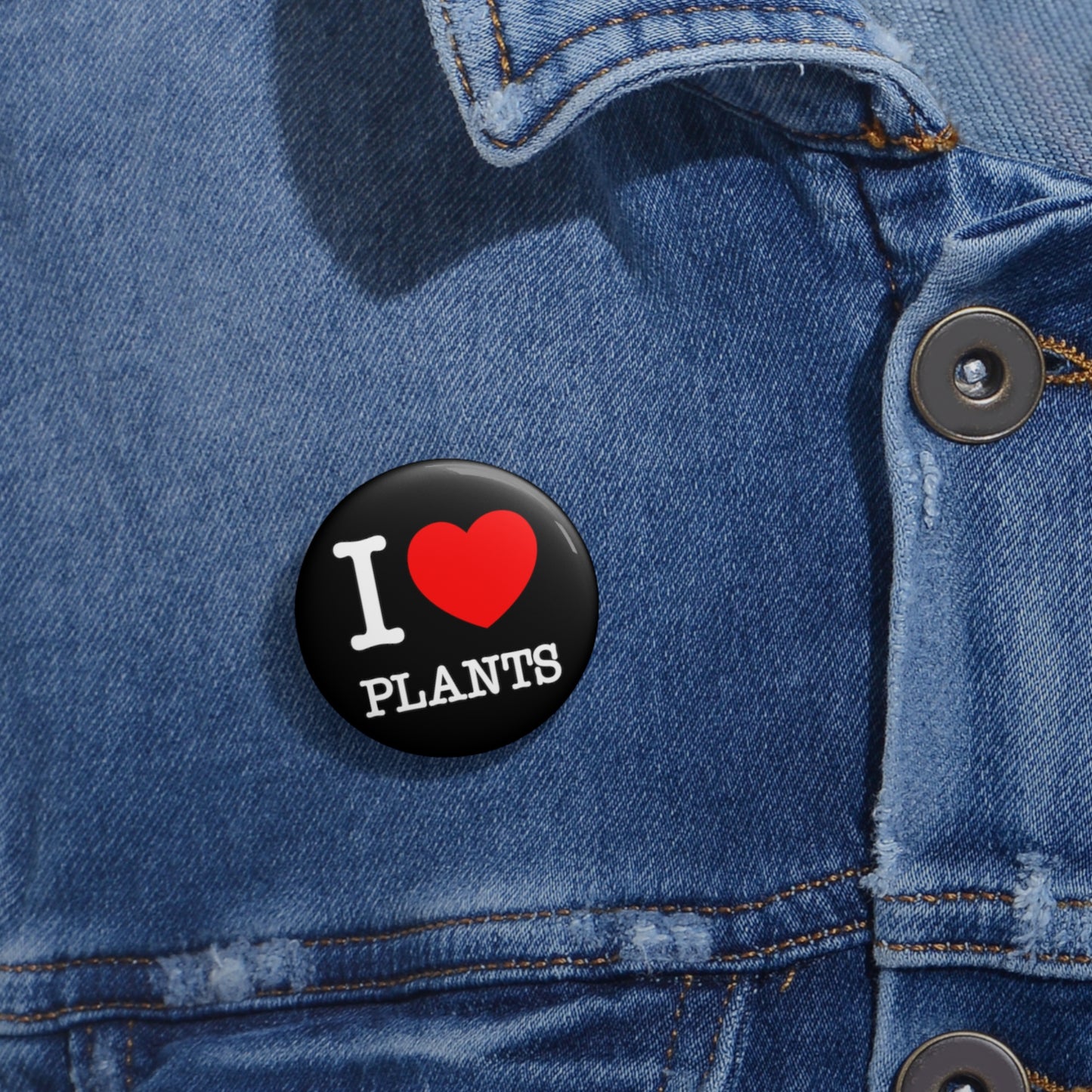 I Love Plants NYC Pin, I Heart Plants Button