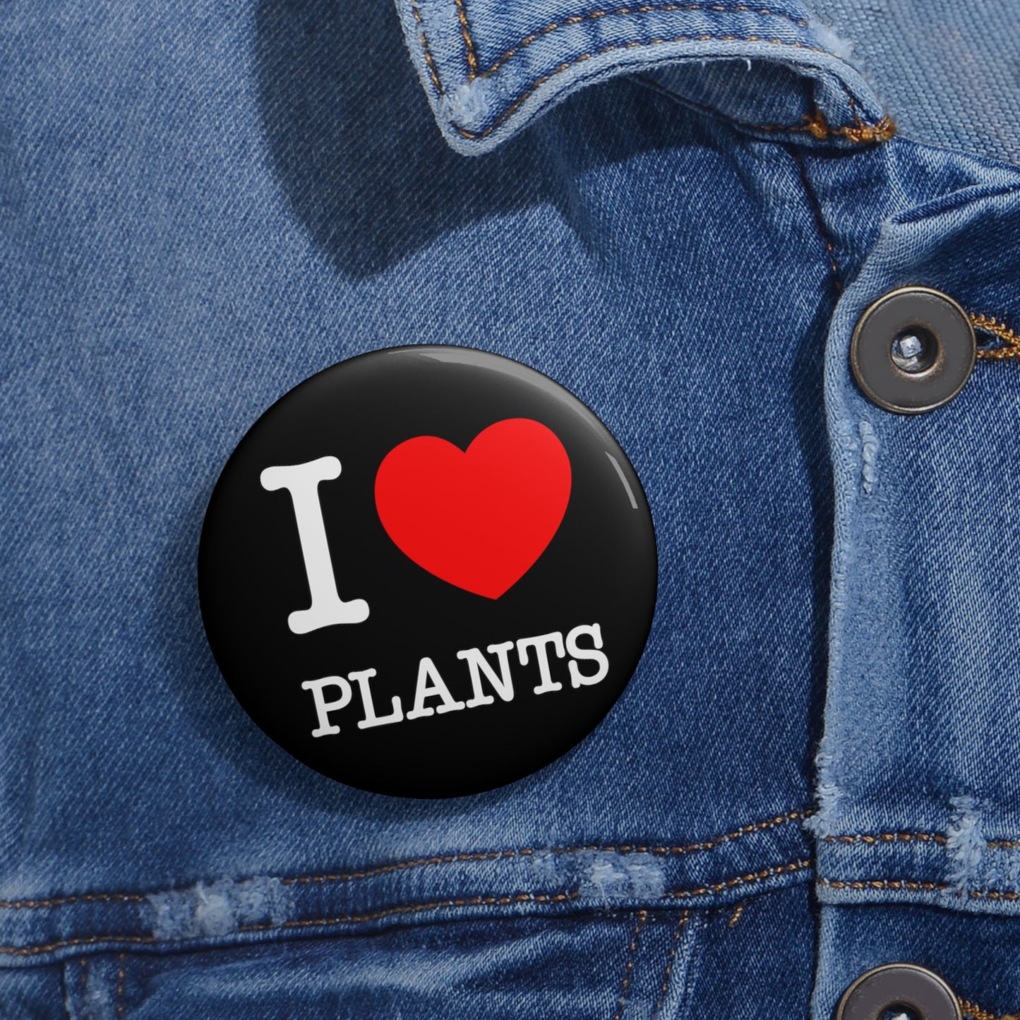 I Love Plants NYC Pin, I Heart Plants Button