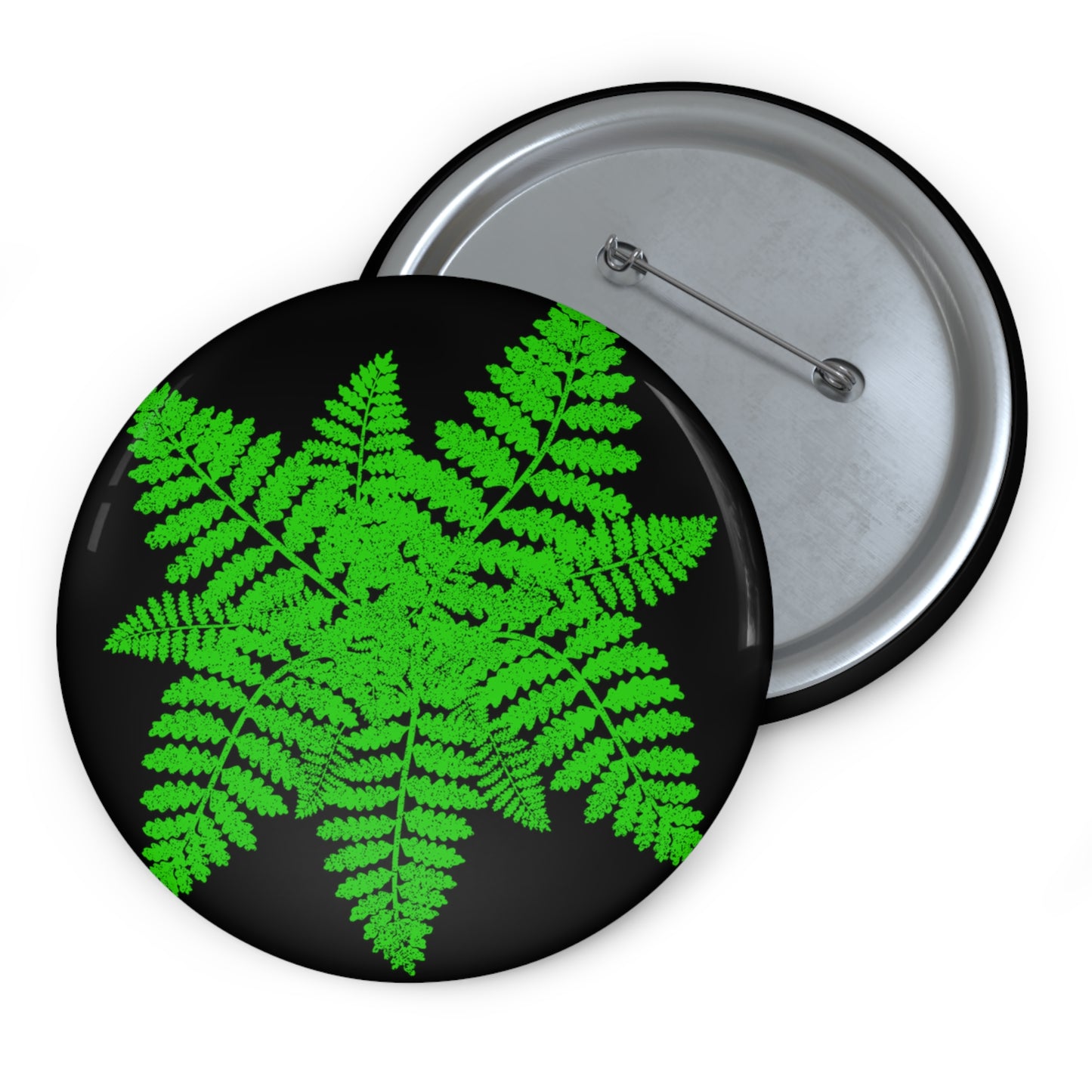 Fern Graphic Button, Plant Pin, Gift for Fern Lover