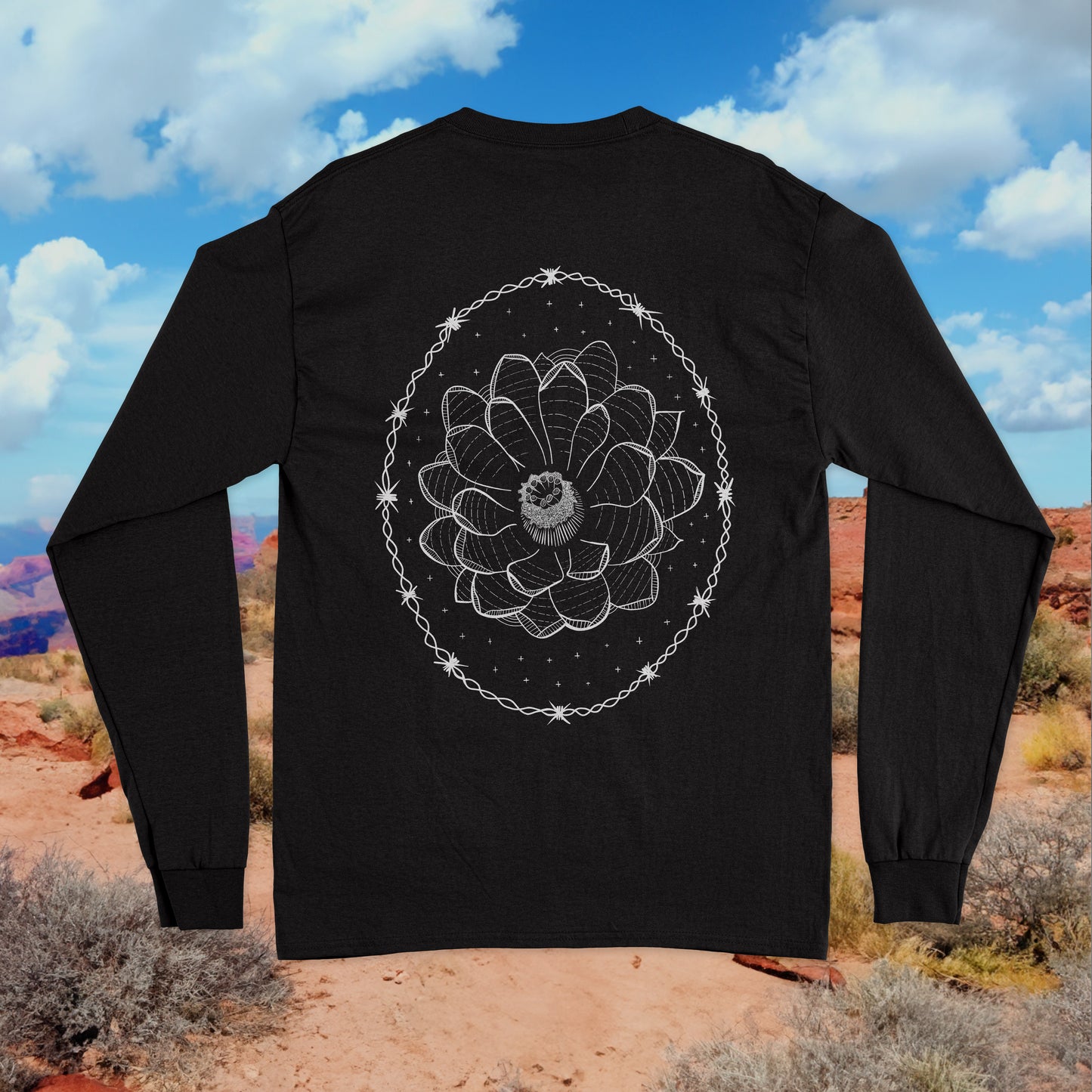 Cactus Long Sleeve Desert Flower Shirt