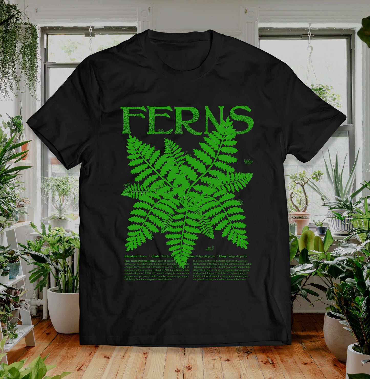 Plant Shirt with FERN Description Educational Gift