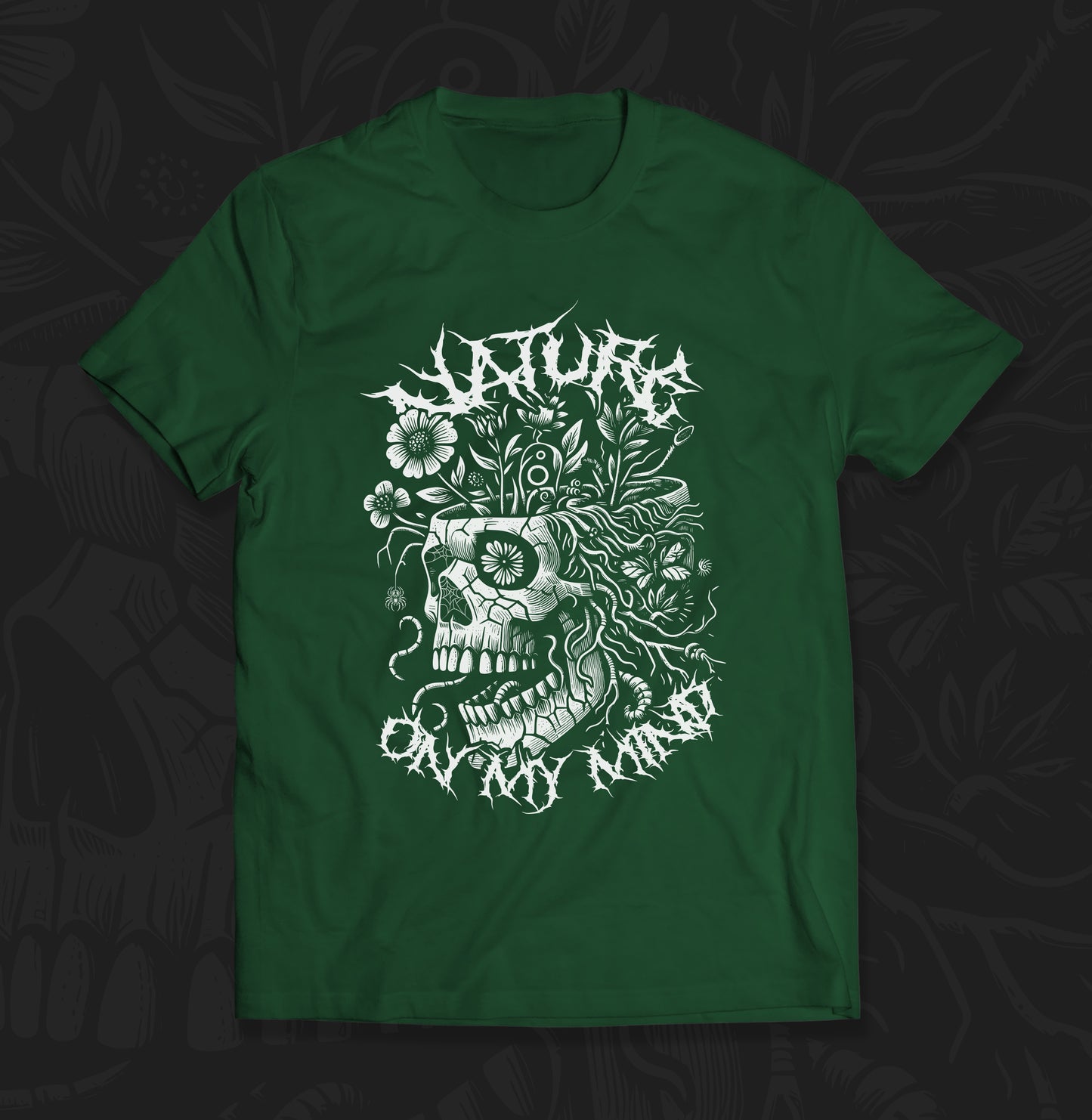 Nature on My Mind Flower Skull Shirt