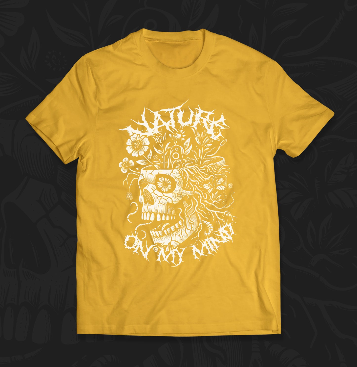 Nature on My Mind Flower Skull Shirt