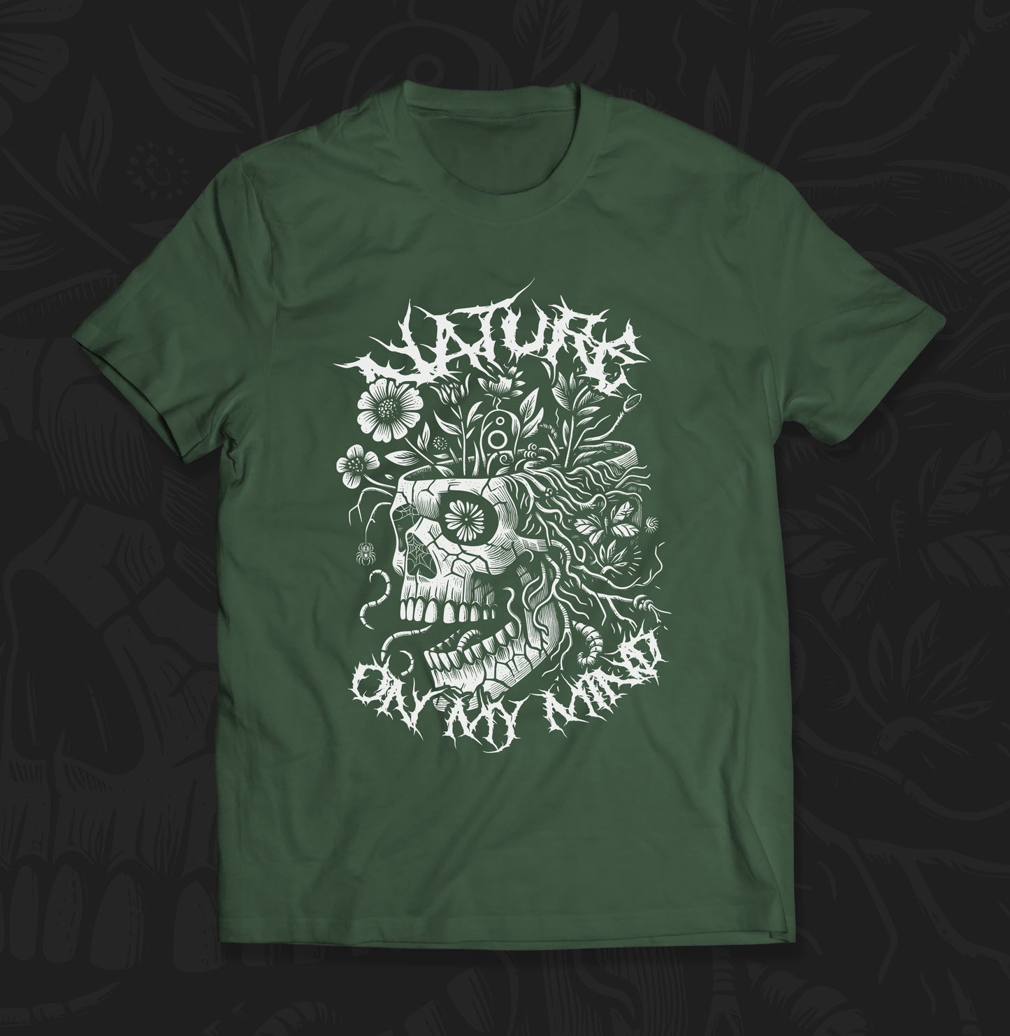 Nature on My Mind Flower Skull Shirt