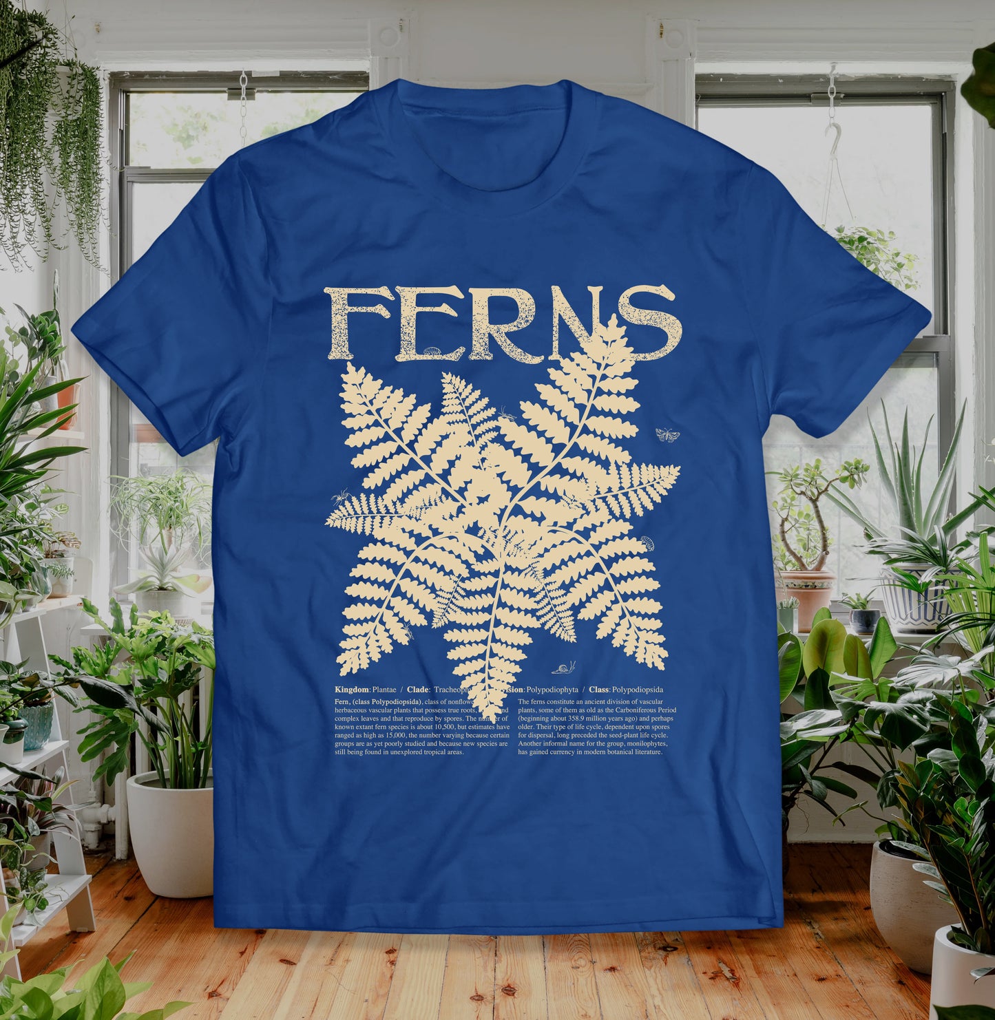 FERNS t shirt with Description and Bugs Educational Gift