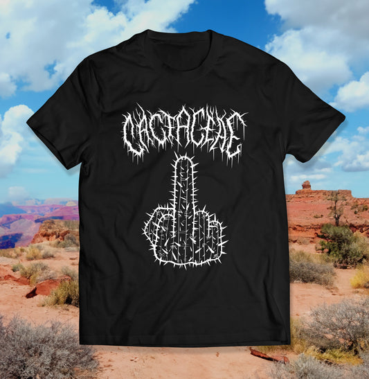 Saguaro Cactus Shirt with Middle Finger