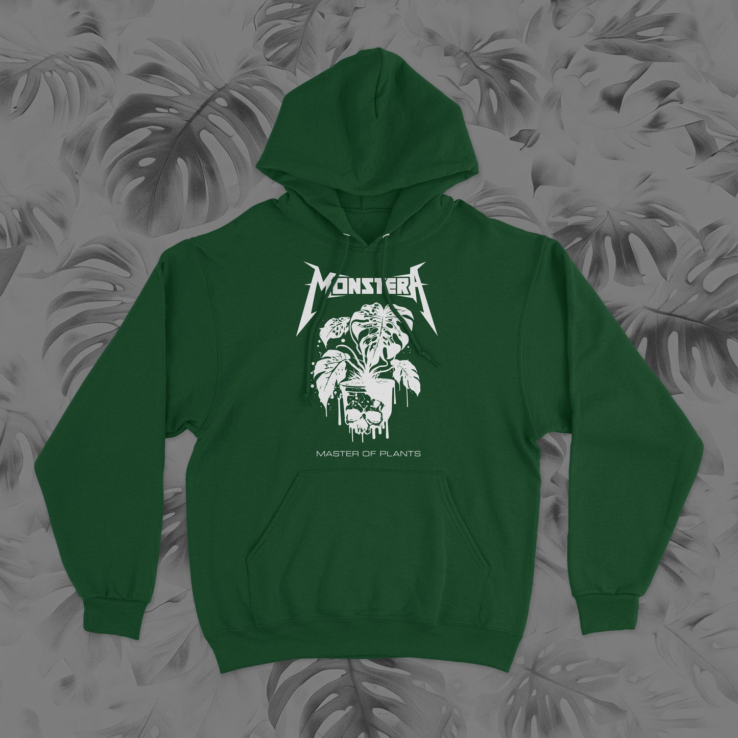 Monstera Metal Pullover Hoodie