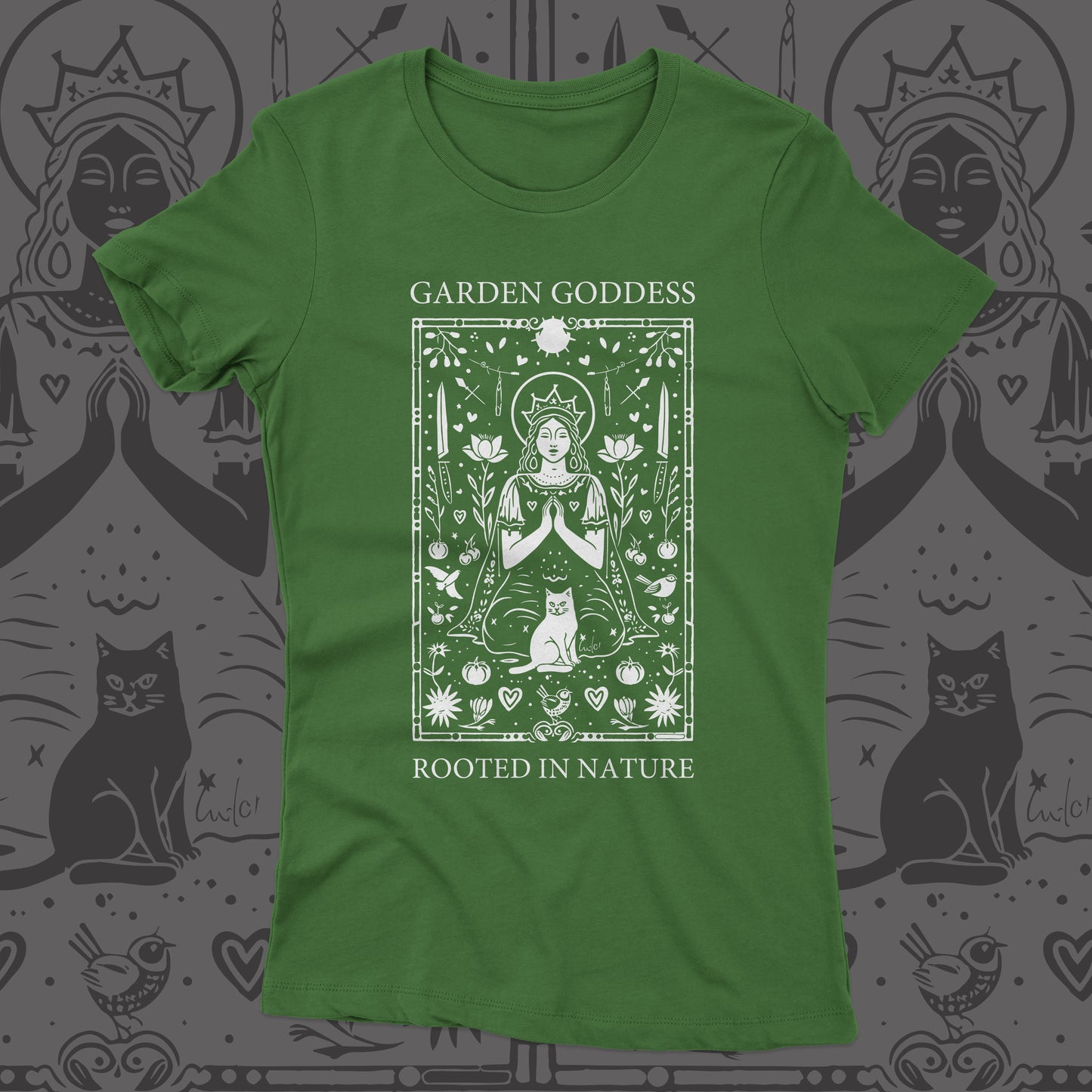 Gardening Shirt for Mom Garden Goddess Tarot Shirt