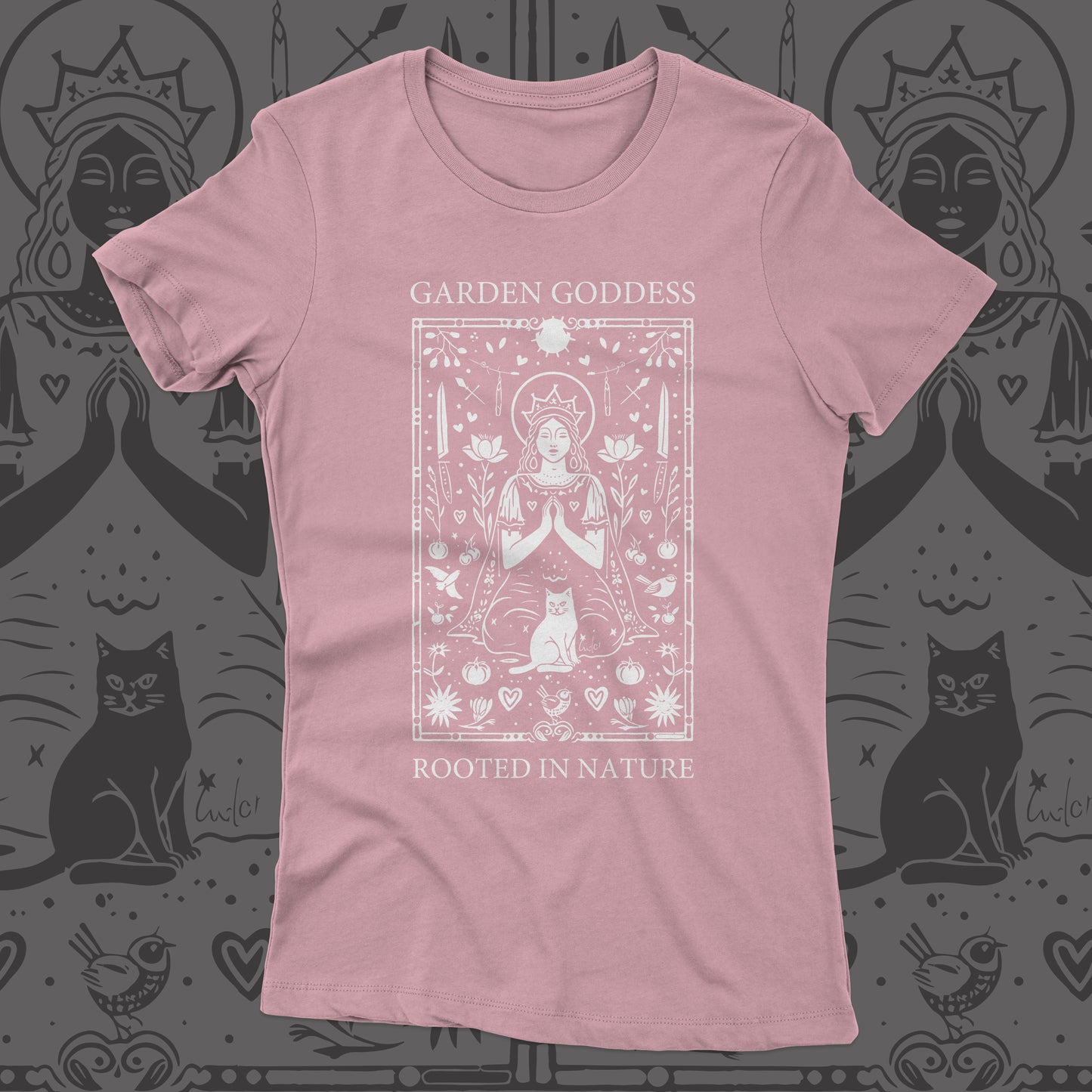 Gardening Shirt for Mom Garden Goddess Tarot Shirt