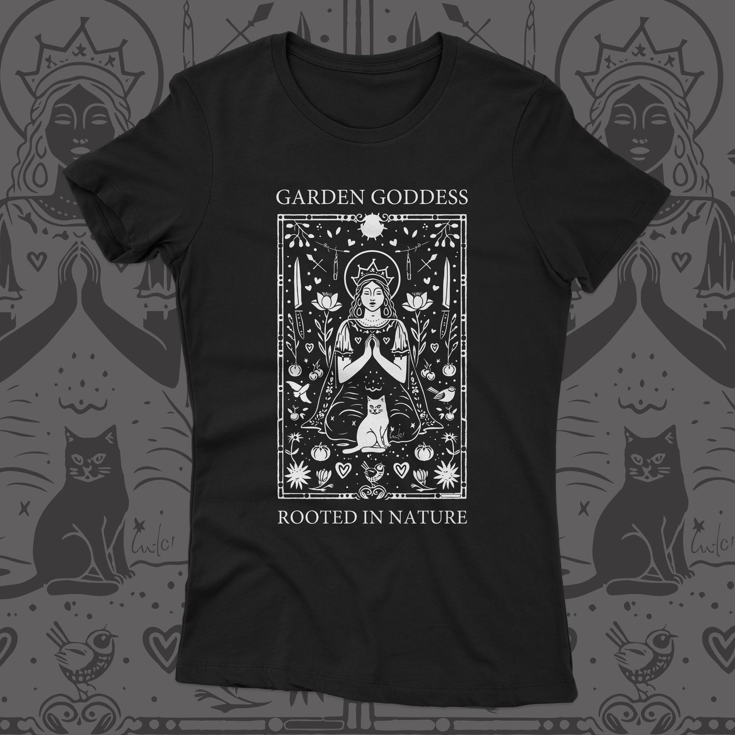 Gardening Shirt for Mom Garden Goddess Tarot Shirt