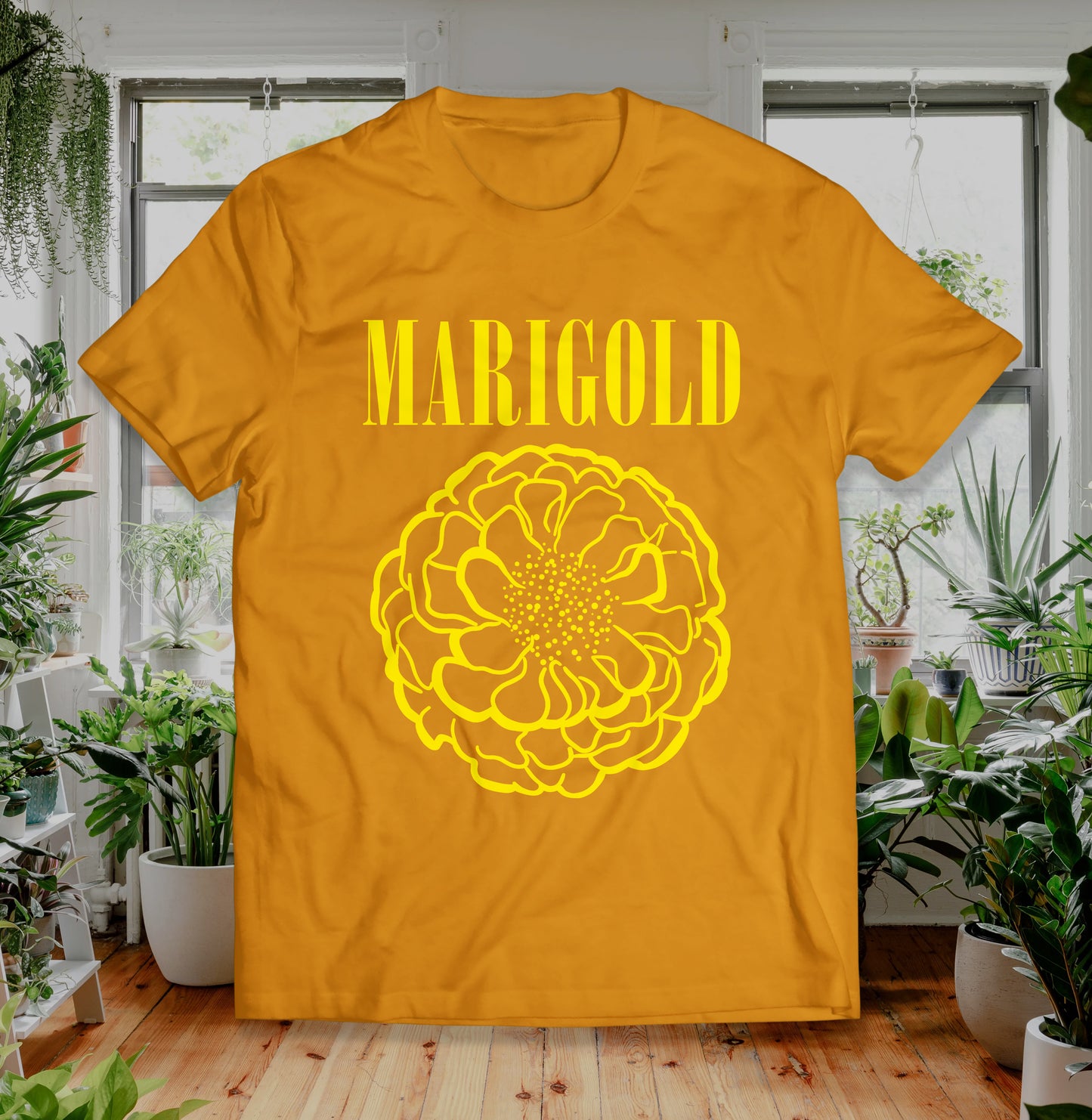 Marigold Flower Shirt, Smells Like Calendula