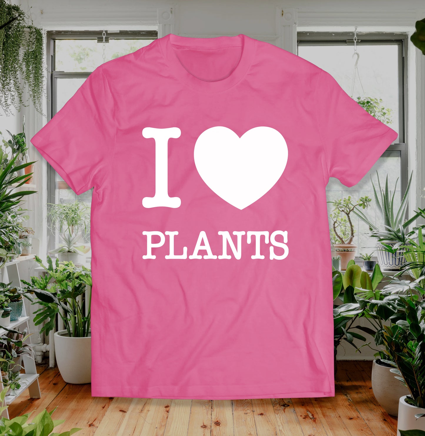 Plant Love Retro T Shirt, NYC I Heart Plants