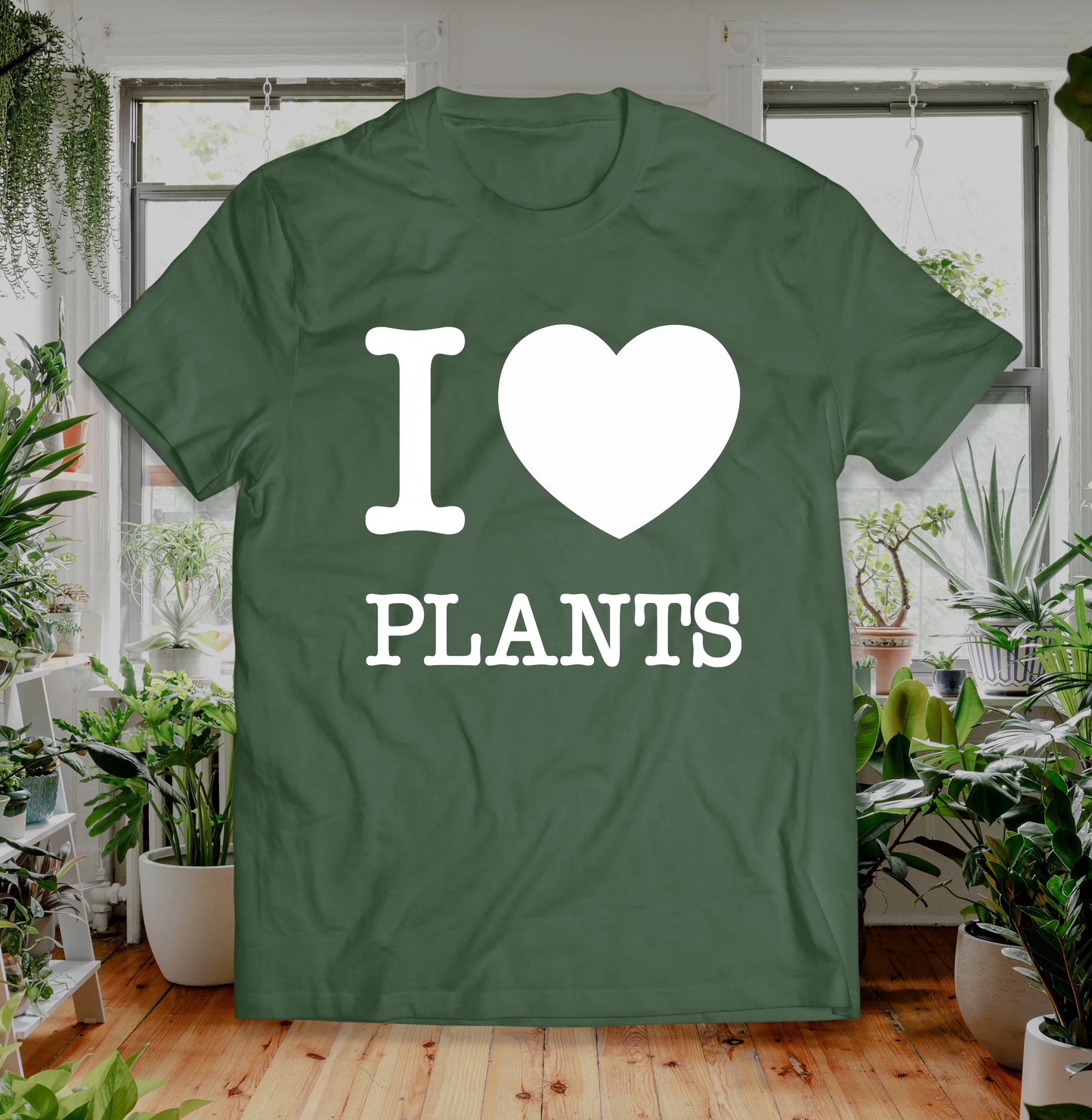 Plant Love Retro T Shirt, NYC Plant Lovers, I Heart Plants Gift Idea