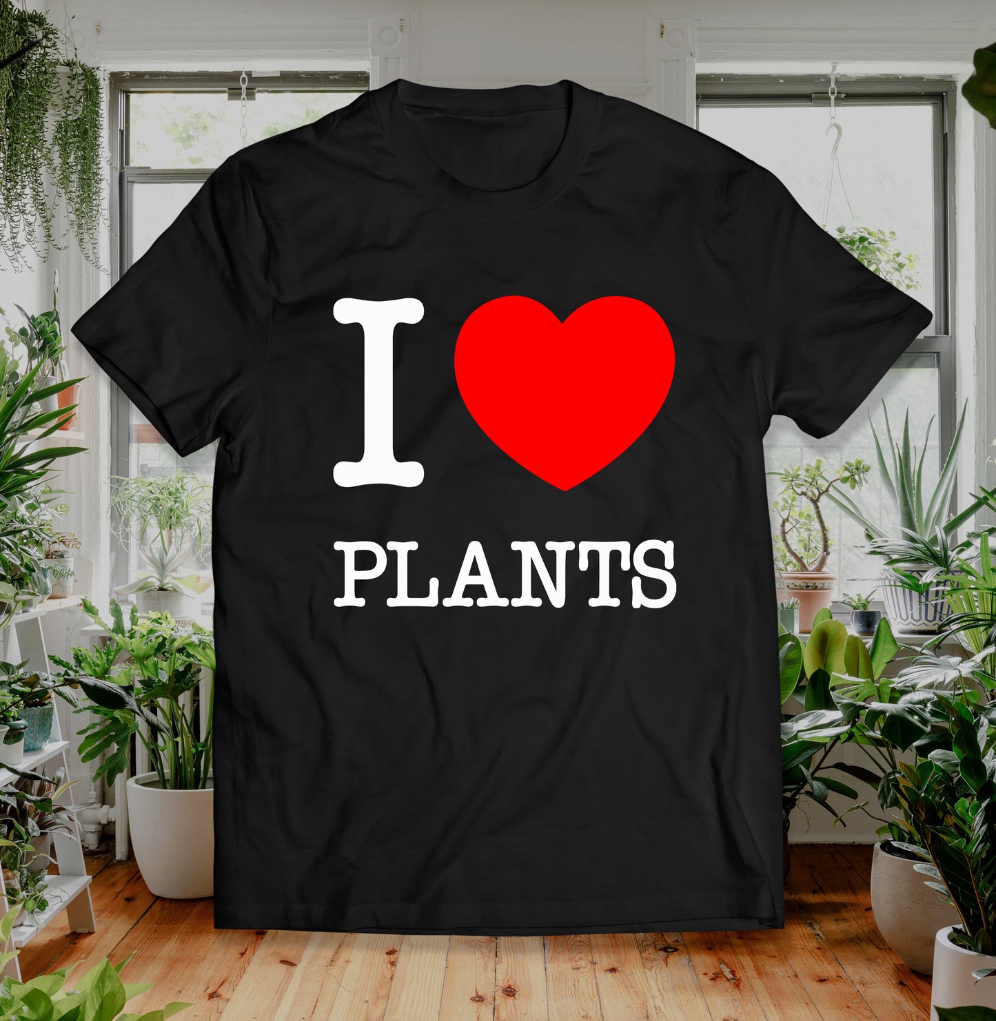 Plant Love Retro T Shirt, NYC Plant Lovers, I Heart Plants Gift Idea