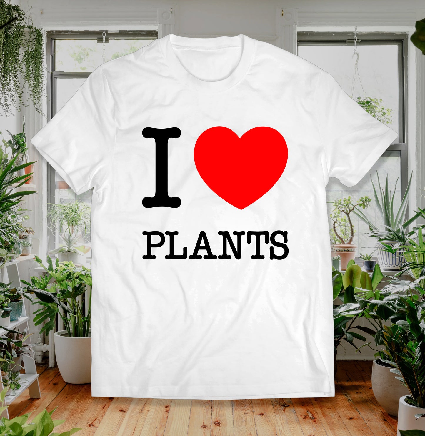 Plant Love Retro T Shirt, NYC Plant Lovers, I Heart Plants Gift Idea