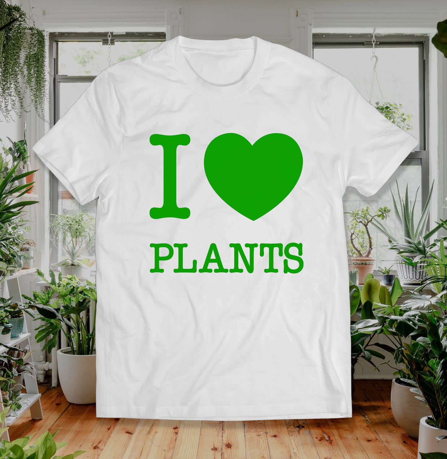 Plant Love Retro T Shirt, NYC I Heart Plants