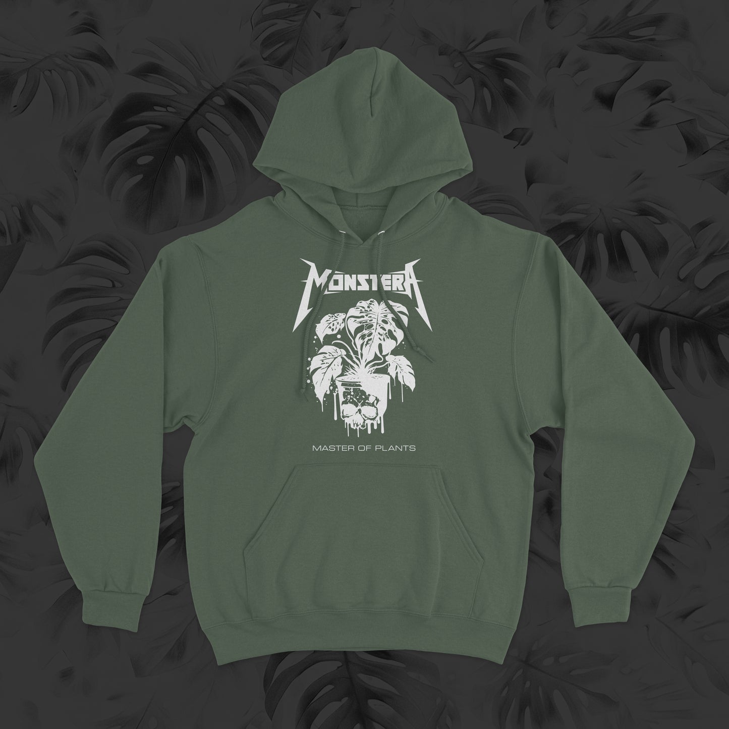 Monstera Metal Pullover Hoodie