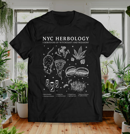 Herbology NYC Shirt, Botany Magic, Rats Pizza Chopped Cheese