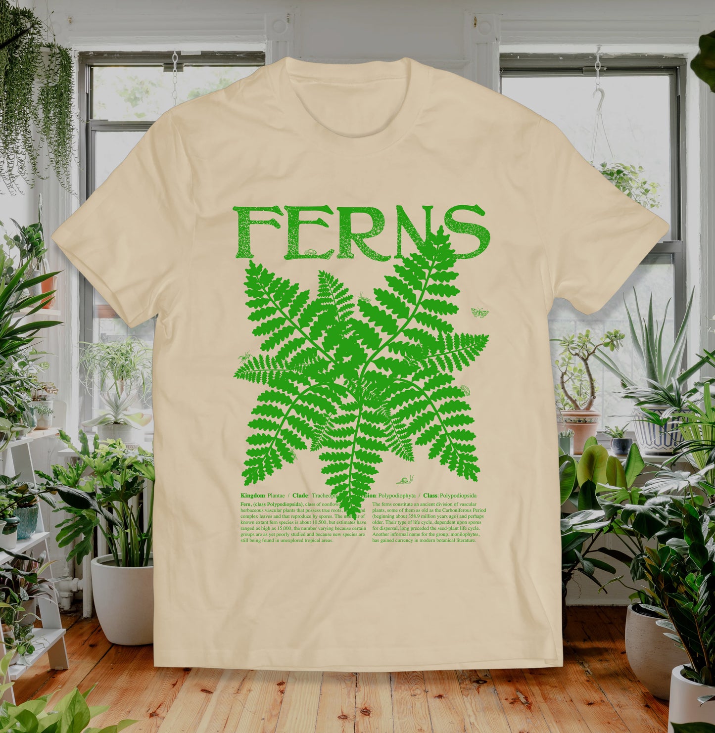 Plant Shirt with FERN Description Educational Gift