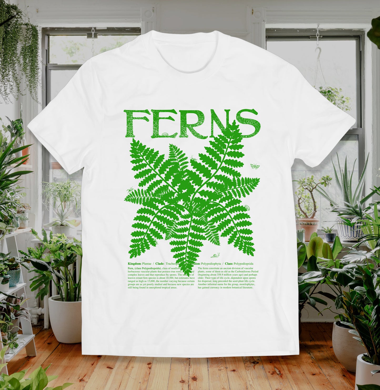 Plant Shirt with FERN Description Educational Gift