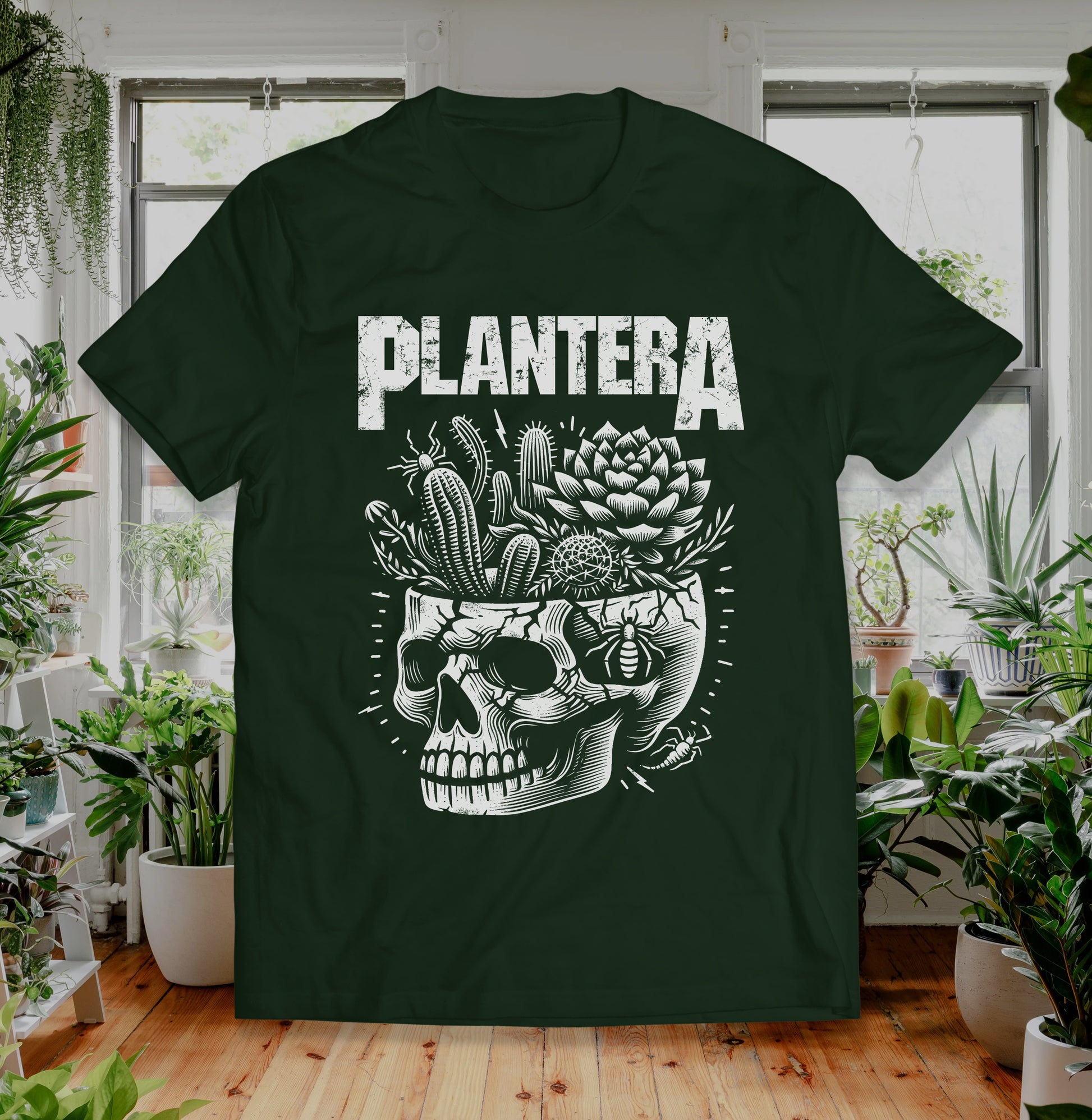 succulent t shirt Plantera Skull Planter Succulent Shirt
