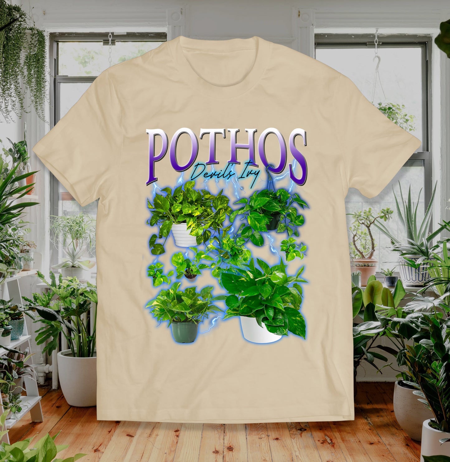 Pothos Retro 90s Shirt Devils Ivy T-Shirt Throwback