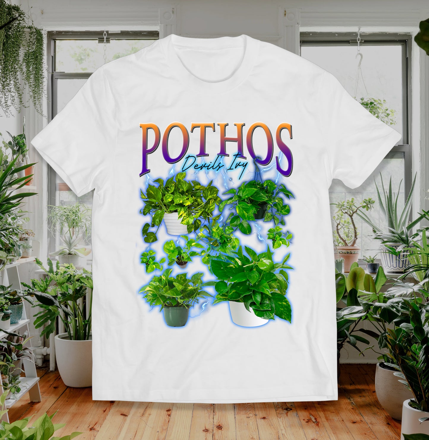 Pothos Retro 90s Shirt Devils Ivy T-Shirt Throwback